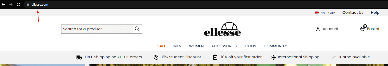 Visit the Ellesse website
